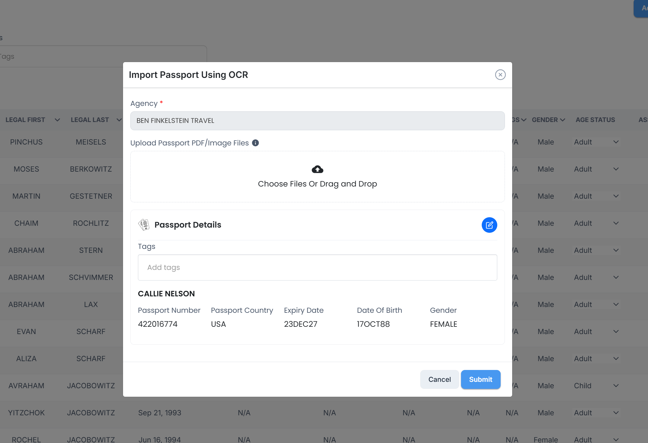 Save to client record
